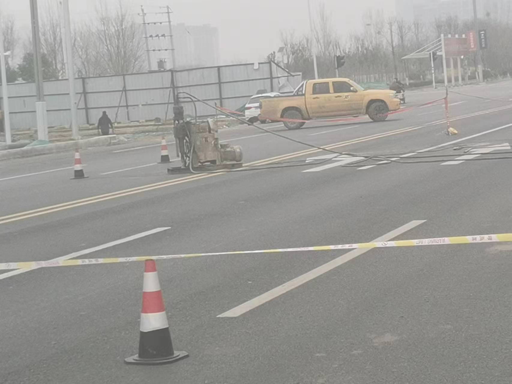岱山公路路基沉陷注浆
